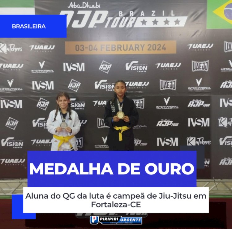 Aluna do QG da luta é campeã de Jiu-Jitsu em Fortaleza-CE