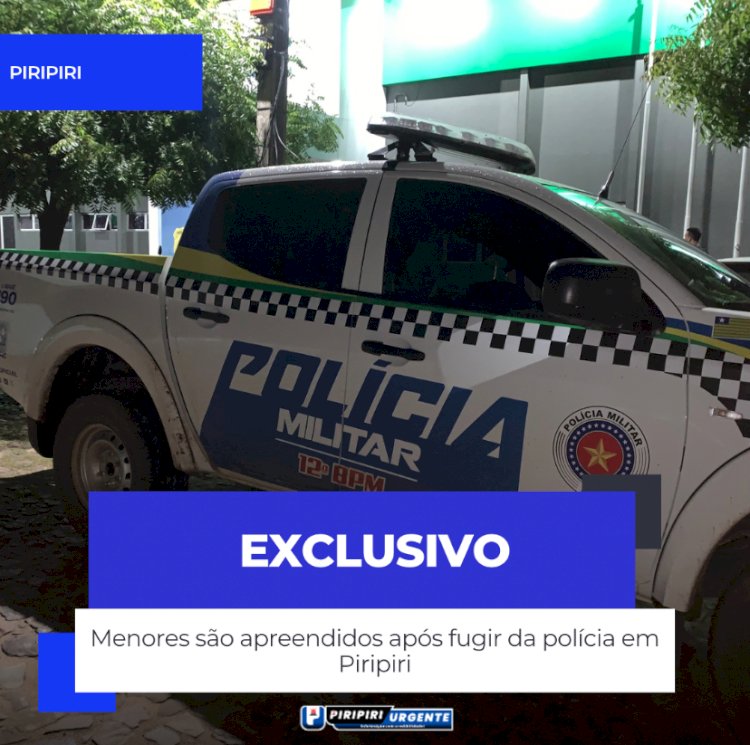 Menores são apreendidos após fugir da polícia em Piripiri