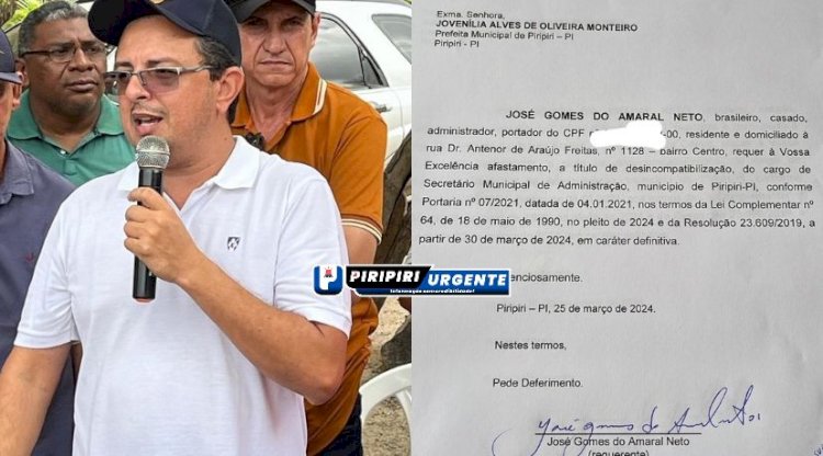 Neto da Chrisfapi deixa cargo de secretário em Piripiri