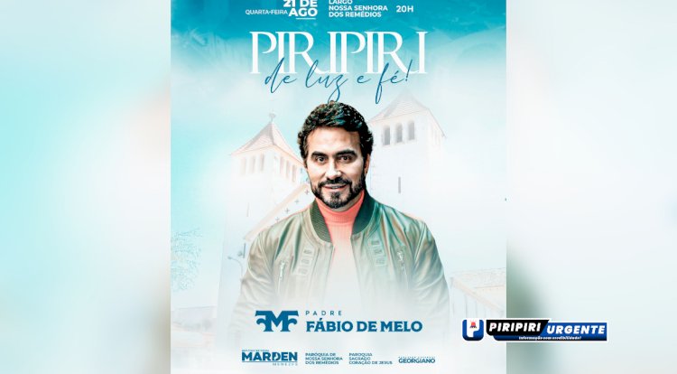 Padre Fábio de Melo fará apresentação em Piripiri