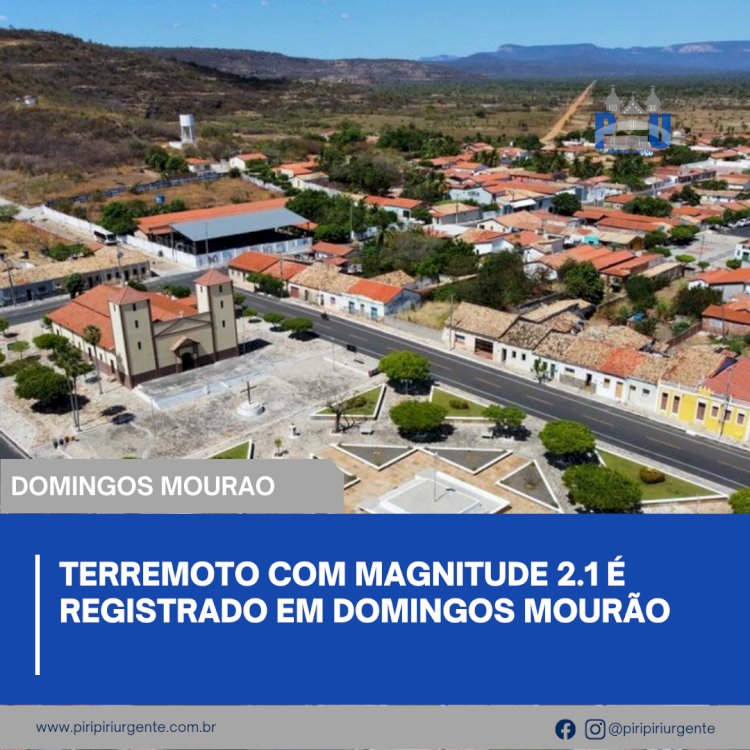 Terremoto com magnitude 2.1 é registrado em Domingos Mourão